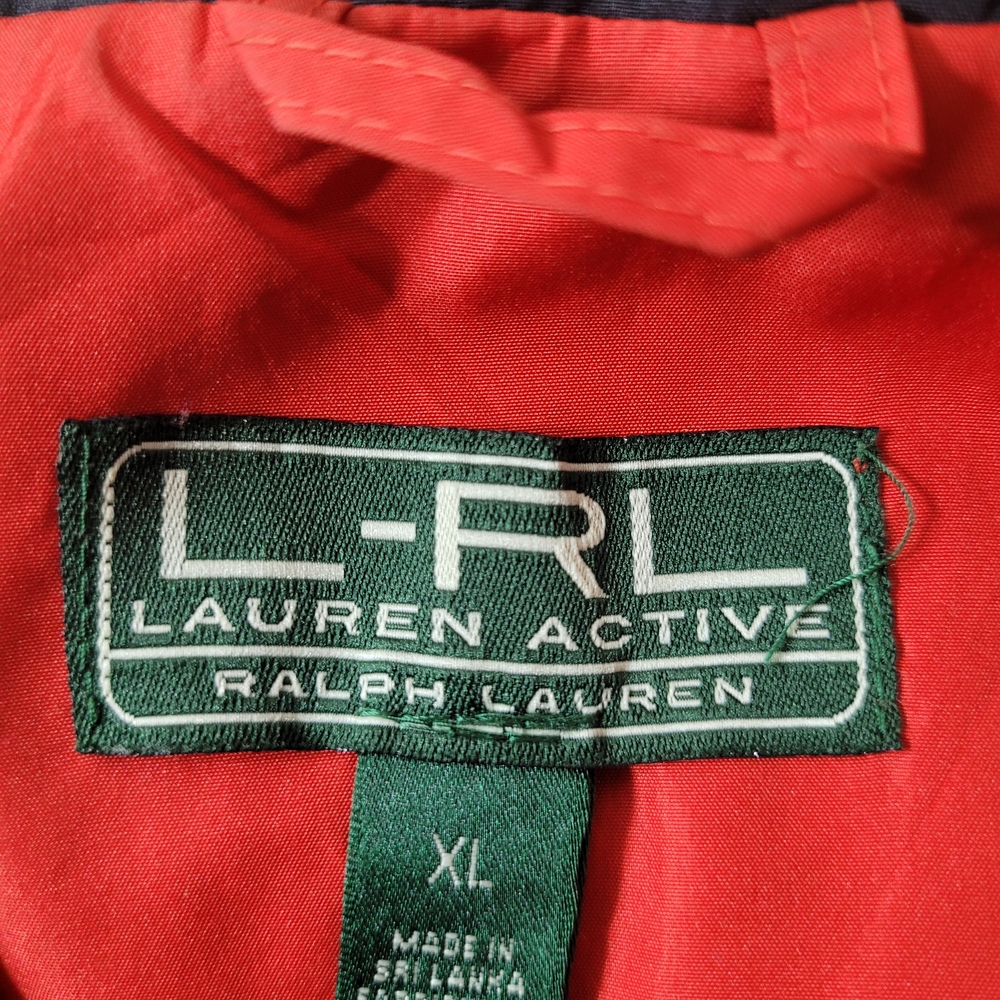 Lauren Ralph Lauren Active Red Utility Windbreaker Long Sleeve Jacket Size XL - Picture 8 of 9